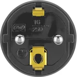 REV Ritter REV 0512090555 Schutzkontaktstecker Gummi 250V Schwarz IP44