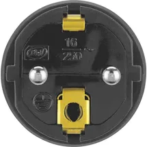 REV Ritter REV 0512090555 Schutzkontaktstecker Gummi 250V Schwarz IP44
