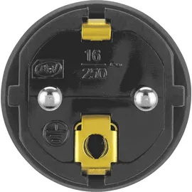 REV Ritter REV 0512090555 Schutzkontaktstecker Gummi 250V Schwarz IP44
