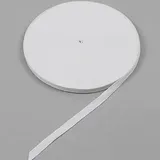 Köperband, Baumwolle, 10 mm, weiß, Rolle mit 50 m