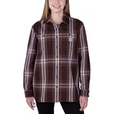 CARHARTT Twill Plaid, Hemd, Damen - Dunkelbraun/Weiß - XS