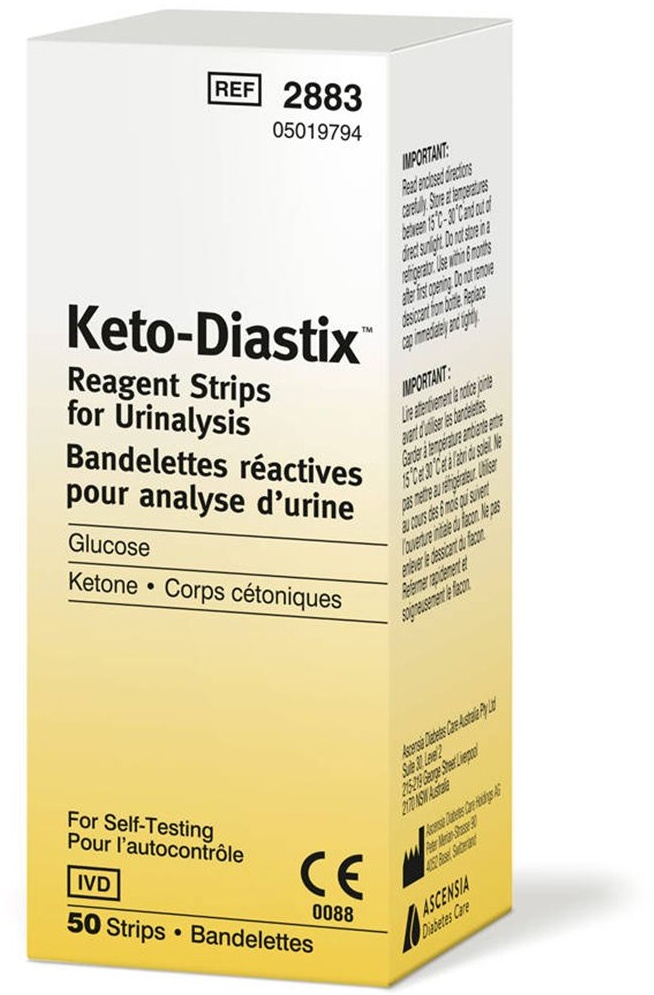 Keto-DiastixTM Bandelettes réactives 50 pc(s) bande(s) de test