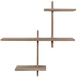 House Nordic Wandregal GAVI 15 x 55 x 60 cm Braun