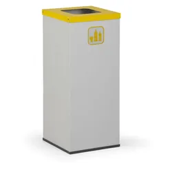 Mülleimer für mülltrennung, 50 L, ohne Innenbehälter, grau/gelb