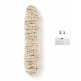 Lemodo Flauschvorhang 100 x 200 cm Beige/Weiß
