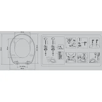 Primaster WC-Sitz mit Absenkautomatik Palme schwarz