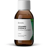 edubily® Omega 3 vegan aus Ahiflower® Öl, Algenöl und Leinsamenöl - Vegane DHA- und ALA-Quelle - 3,33 g Omega-3 pro Tagesdosis - Zitronenaroma (150 ml)