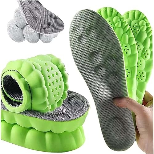 4D Insoles-4D Cloud Technology Insole,Metatarsal Orthotic Insoles Arch Supports Inserts, High-Elastic Shock-Absorbing Insoles,Plantar Fasciitis, Ball of Foot Pain Relief (43-44, green)