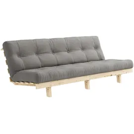 Karup Schlafsofa KARUP DESIGN "Lean 200 Schlafsofa, Gästebett, Sofa mit Futonmatratze", grau, B:200cm H:73cm T:100cm, Bezug: 80% Baumwolle, 20% Polyester, Sofas, Schlafsofa, Inkl. Futonmatratze, Liegefläche 130x200 cm, FSC zertifizierte Kiefer