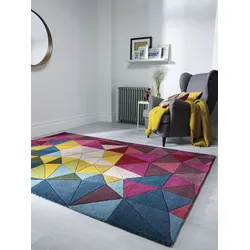 Wollteppich FLAIR RUGS "Falmouth", bunt (multi), B:200cm H:10mm L:290cm, Wolle, Teppiche, 100% Wolle, aus Naturfaser, bunt, modern