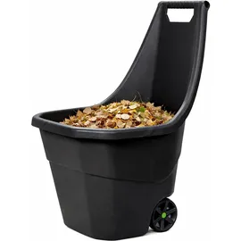 Mojawo Schubkarre Gartenkarre Gartentrolley 55Liter Schwarz