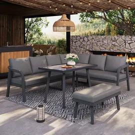 stilvora Gartenlounge-Set 8-tlg. Grau