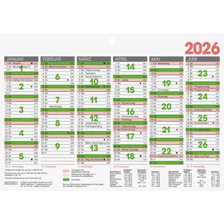 Brunnen Tafelkalender 2026