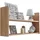 TICAA Wandregal 90 x 45 x 20 cm Buche