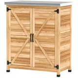 ComfortXL Gartenschrank, Braun, Metall, 43x92x79 cm, Aufbewahrung & Schutzhüllen, Geräteschuppen