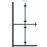 vidaXL Faltbare begehbare Duschwand Transparentes ESG Glas 100x190 cm