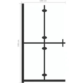 vidaXL Faltbare begehbare Duschwand Transparentes ESG Glas 100x190 cm