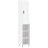 vidaXL Highboard Hochglanz-Weiß 34,5x34x180 cm Holzwerkstoff