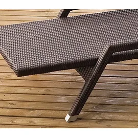 Destiny "AUCKLAND", braun (braun, natur), Obermaterial: 100% Polyester. Füllung: 100% Polyurethan, Gartenliegen, Polyrattan, 200x75x40cm, verstellbare, bronze, ohne Auflage