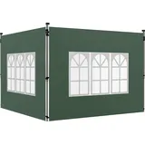 2er-set Seitenteile Für Pavillon 3x3/3x4 M, Seitenwand Mit Fenster, Wasserdicht Grün