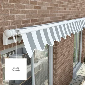 Eclipse Gelenkarmmarkise 2,5 x 2 m grau-weiß
