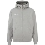 Craft Community 2.0 Logo Kapuzenjacke Herren 950000 - grey melange XS