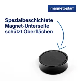 Magnetoplan Ergo-Magnete, large, schwarz, Pack a 10 Stück