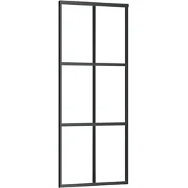 vidaXL Schiebetür rechts 76 x 205 cm schwarz