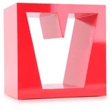 BHP Wandregal 40 x 30 x 180 cm Rot