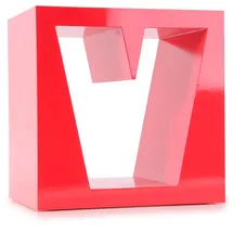 BHP Wandregal 40 x 30 x 180 cm Rot