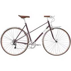 Creme Cycles Echo Mixte Uno City 8-Gang - Trapeze City Fahrrad 2023 | pinot noir - 47 cm