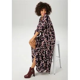 Aniston CASUAL Maxikleid Blumen Blau/Braun 36