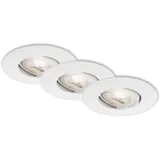 Briloner LED Einbauleuchte Nava weiß 3er Set