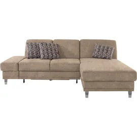 sit&more Ecksofa »Clio L-Form« wahlweise mit Bettfunktion oder Vorziehsitz und Bettkasten, Federkern