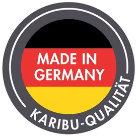 Karibu Merseburg 3 3,7 x 1,54 m natur inkl. Anbaudach