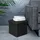 Intirilife Faltbarer Sitzhocker Leinen 30 x 30 x 30 cm Schwarz