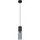 GLOBO Annika 1-flg. Ø 10 cm rund schwarz matt-Rauchglas