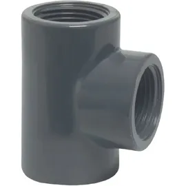 PROFEC - T-Stück Pvc-u Allseitig Innengewinde 1 Zoll, 10 bar"