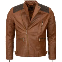 Rock Creek Lederjacke Biker-Style Regular Fit