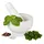Relaxdays Marmor Mörser mit Stößel Ø 10 cm 120 ml weiß