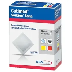 SORBION Cutimed Sana Wundauflage 12x12 cm 12 St Pflaster