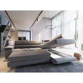 masseno Ecksofa SELVA mit Schlaffunktion L-Form, Sofa mit Bettkasten, Wohnzimmersofa, Couch, Soffa, Bettsofa, Couchgarnitur- Braun, MONOLITH 29... - Braun