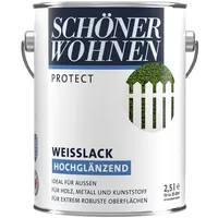 Schöner Wohnen SCHÖNER WOHNEN-Farbe Protect Weißlack weiß hochglänzend 2,5 l