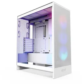 NZXT H7 Flow White RGB (2024) Midi Tower ATX Gaming Gehäuse weiß mit Glasfenster