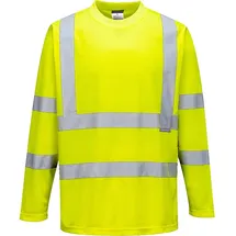 PORTWEST Warnschutz Langarm-T-Shirt , Größe: XXXL, Farbe: Gelb,