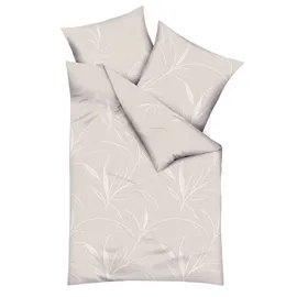 KAEPPEL Mako-Satin Floral Beige 155 x 220 cm + 80 x 80 cm