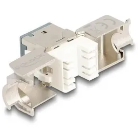 DeLock Keystone Modul RJ45 Buchse zu LSA Cat.6A werkzeugfrei grau Set 10 Stück