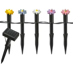 LED Solar Lichterkette Blumen Beetstecker Gartenstecker Gartendeko