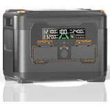 NEWSMY - Powerstation 2016 Wh, 1200W DC-In, 2400W AC-Out, 4X USB-A (QC 3.0), 2X USB-C (PD 100W), Solargenerator-LiMnFePO4-Akku für Camping, Heim-Backup