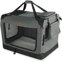 VOUNOT Hundebox faltbar 60 x 44 x 44 cm Grau